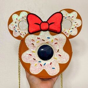 Disney Parks Danielle Nicole Minnie Mouse Donut Purse & 50th Character NWOT